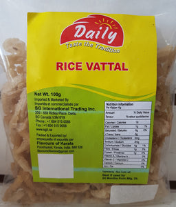 Rice Vattal 100g Daily - grocerybasket.ca