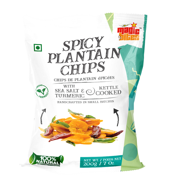 Magic Bites Plantain Chips (Spicy) 200g - grocerybasket.ca
