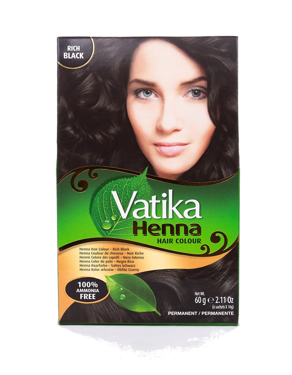 Vatika Henna Hair color 60g Rich Black - grocerybasket.ca